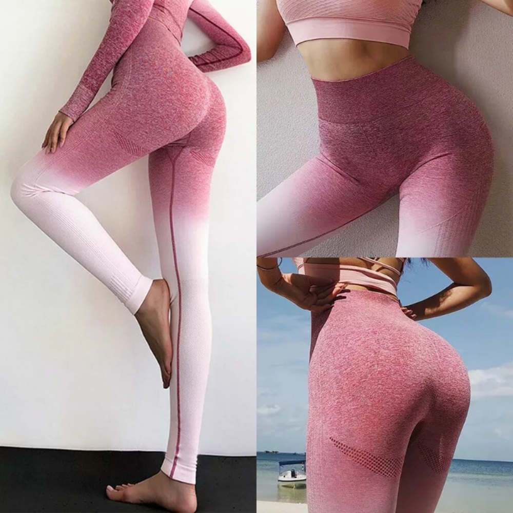 Pink Ombré Leggings, New
